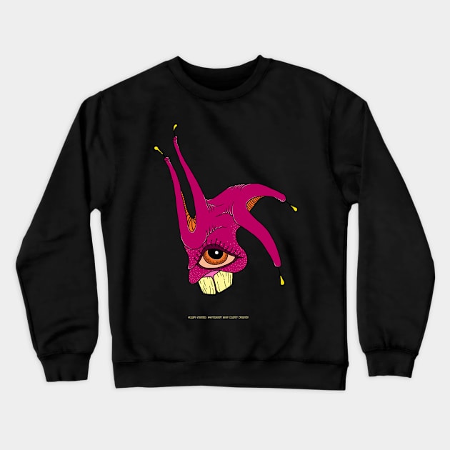 Crazy Jester Crewneck Sweatshirt by spiralsaint